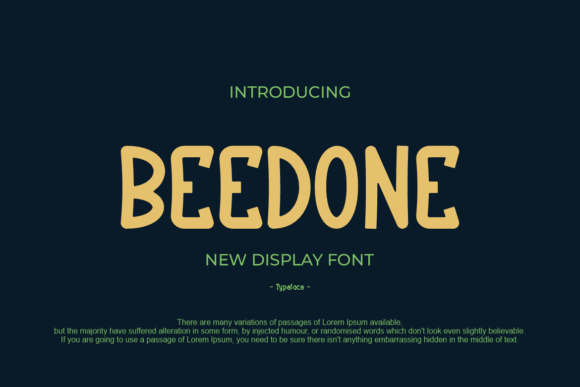 Beedone: A Playful and Sweet Display Font for Creative Projects