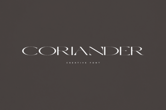 Coriander: A Stylish Font for Modern Design and Branding