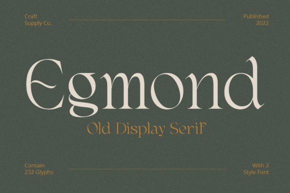 Egmond: A Stylish Display Font for Every Project