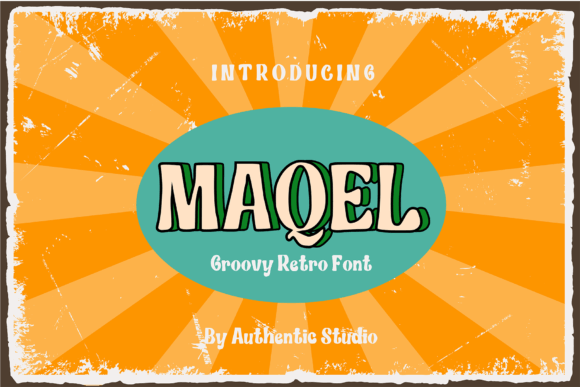 Maqel: Retro Groovy Display Font