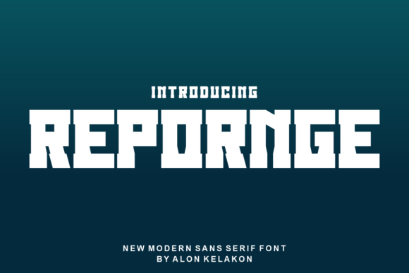 Repornge: A Bold Font for Modern Design Workflows