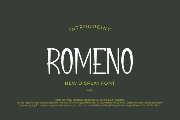 Romeno: A Modern Display Font for Creative Excellence