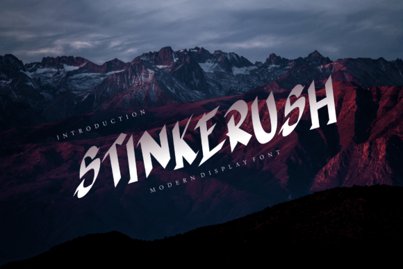 Stinkerush: A Modern Brush Display Font for Creative Excellence